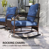 Rattan Chaise Lounge ChairWicker Patio Furniture Set 05209292