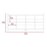 Kaia Nightstand , End Table, Side Table Two Drawers, Metal Handle -Black / Pine B20092065