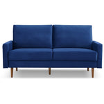 ZUN 69” Modern Decor Upholstered Sofa Furniture, Wide Velvet Fabric Loveseat Couch, Solid Wooden Frame B082111399