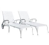 ZUN Aluminium Cast lounge chair 2pcs white W640P186860