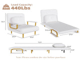 Folding Sofa Bed 3-in-1 Convertible Chair - 5-Position Adjustable Backrest with Pillow, Space-Saving 68316807