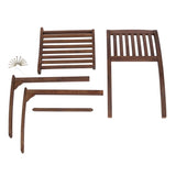 ZUN Acacia Wood Patio Dining Chair Set of 2, Solid Wood Indoor Outdoor Comfortable Seat Brown, Modern W2640P207939