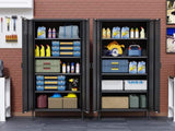 71 inches high metal storage locker with 4 adjustable shelves and 5 tiers, suitable for homes and T3421P312412
