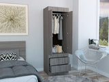 Light Gray 2-Drawer Armoire B062P202116