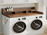 2-Tier Washer and Dryer Countertop with Power Outlet, 54" W x 27.5" D Large Laundry Countertop for W2641P446839