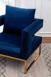 ZUN Lenola Contemporary Upholstered Accent Arm Chair, Blue T2574P164509