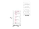 Wall Shoe Rack 54" H, One Mirror, One Door, Five Internal Storage Shelves, Approximate Capacity for B097P296808