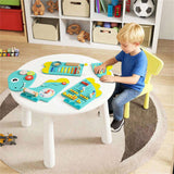 11-in-1 Dinosaur Activity Wall Busy Board Panels-- Wooden Sensory Toy-Green 13357473