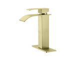 Waterfall Spout Single Handle Bathroom Sink Faucet W2287P154604
