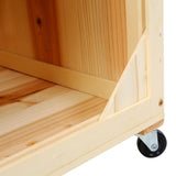 3-Tiers Raised Garden Bed with Trellis, 53" H Vertical Planter Box with Wheels & Back Storage Area, 60947076