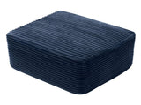37.5" Corduroy Square Upholstered Ottoman, Soft Padded Foot Stool for Living Room Bedroom Decor W5515P513236