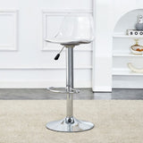 ZUN Modern minimalist bar chairs and bar stools. Can rotate 360 &deg; and adjust lifting. PET backrest and W1151P172644