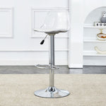 ZUN Modern minimalist bar chairs and bar stools. Can rotate 360 &deg; and adjust lifting. PET backrest and W1151P200322