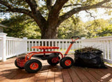 Garden Cart Rolling Scooter, Adjustable Height Heavy Duty Scooter, Rolling Garden Cart with 4 Wheels 64653534