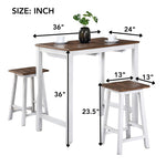 ZUN 3 Pieces Counter Set Hanging Stool Easy To Clean For Small Space W2537P211106