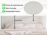 Findlay Plush 3D Upholstered Platform Bed in White Dove,Queen T2574P241782