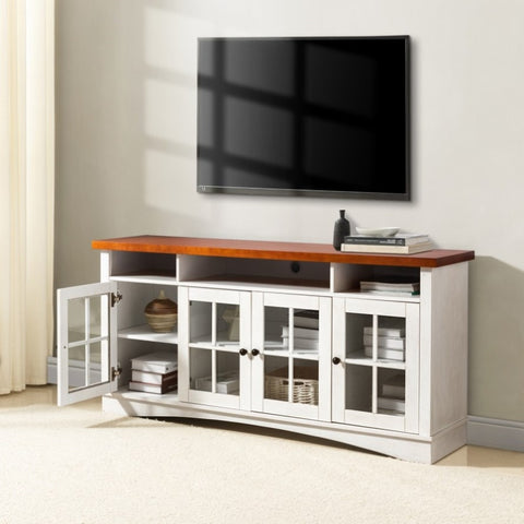 ZUN Georgina TV Stand for TVs up to 65" WHITE W1137P167669