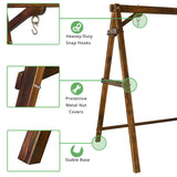 188*135*170cm 600lbs Fir Suitable For 4ft Swing Chair Wood Swing Frame Carbonized Color 77087585