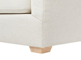 Ada 83" Flared Arm Contemporary Sofa with Lumbar Pillows, Flax White Linen B2719P238347