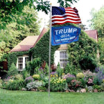 ZUN 20 FT Trump Flagpole, Aluminum Flag Pole,Two Flags W2505P222650