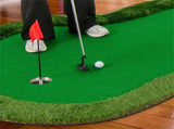 10x5ft Golf Putting Mat - 3 Real-Sized HolesFlags, High-Density PPPE Turf, Indoor/Outdoor 19830829