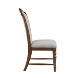 Formal Traditional Design Side Chairs Set of 2 Cherry Finish Fabric Upholstery Nailhead Trim Wooden B011P239543