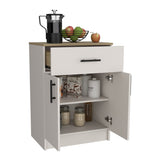 Mayorca Multistorage Pantry Cabinet, One Drawer, Two Interior Shelves Ivory - Natural Oak B070P242484