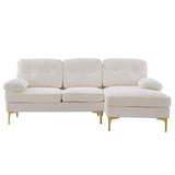 Three-Seat Simple And Stylish Indoor Modular Sofa Beige 82830683