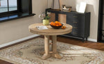 ZUN TREXM Farmhouse Dining Table Extendable Round Table for Kitchen, Dining Room WF305980AAE