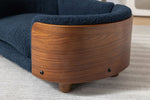 ZUN Scandinavian style Elevated Dog Bed Pet Sofa With Solid Wood legs and Walnut Bent Wood Back, W794125923