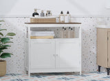 Modern Storage Cabinet with Double Doors, Free-Standing Bathroom Cabinet with Adjustable Shelf and 36406747