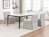 Linen Dining Chairs, Modern Fabric Side Chairs for Dining Room and Kitchen, with Padded Seat and W1170P365356