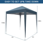 ZUN 2 x 2m Practical Waterproof Right-Angle Folding Tent Blue 37193850