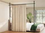 Room Divider Curtain Rod, Adjustable 28"-72"W x 4-10 ft H Heavy-Duty Partition Rod 92523090
