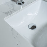 Montary 37inch bathroom vanity top stone carrara white new style tops with rectangle undermount W50921988