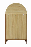 4-Tier Arched Top Freestanding Shelf, Asymmetrical Open Storage Cabinet , Wood Display Shelf for W3123P485377