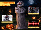 5.6FT Halloween Animatronic Weeping Wraith, Sound & Button Activated, Twitching Ghost with Flashing 72919898