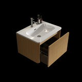 U055-Etna24W-306 Etna 24" Striped Natural Oak Bathroom Vanity with White Ceramic Sink, Wall Mounted W1865P164724