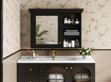 30'' x 28'' Bathroom Medicine Cabinet with Mirror, Wall Mounted Mirror Cabinet with Storage N710P209425B