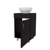 FM FURNITRE Loli Bathroom Vanity with Integrated Sink and Faucet, Wengue B128P293886