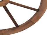 2pcs 24-Inch Old Western Style Garden Art Wall Decor Wooden Wagon Wheel Brown 37138993