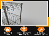 24"W x 14"D x 59"H -Shelf Freestanding Shelves, Silver 87665614