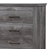 ZUN Rustic Grey Oak 5-drawer Chest B062P181348