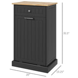 Kitchen Tilt Out Trash Bin Cabinet Free Standing Recycling Cabinet Trash Can Holder With Drawer, 72686953