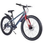 ZUN Mountain Bike for Girls and Boys Mountain 24 inch shimano 7-Speed bike W1019P203880