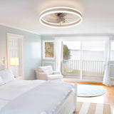 ZUN Ceiling Fan with Lights Dimmable LED W1340P176451