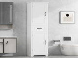 Tall Bathroom Storage Cabinet, Freestanding Storage Cabinet with Twos and Adjustable Shelves, N725P246463K