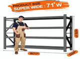 Heavy Duty Garage Shelving Units 70.1"H"71"W 24"D, 4-Tier Steel Adjustable Metal Storage 84174731