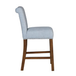 ZUN Upholstered Counter Stool with Nailhead Trim Set of 2 B035P265989