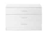Modern Simple 3-Drawer Dresser White 80193999